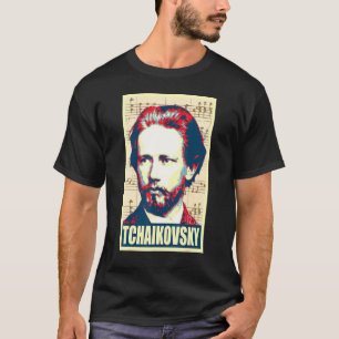 Tchaikovsky Music Notes Pop Art T-Shirt