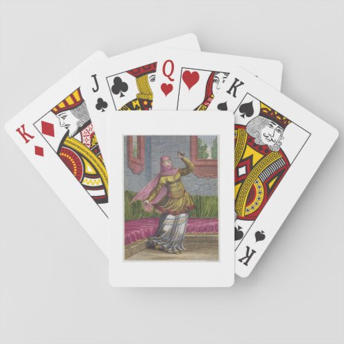 Tchinguis or Turkish dancer 18th century engrav Poker Cards
