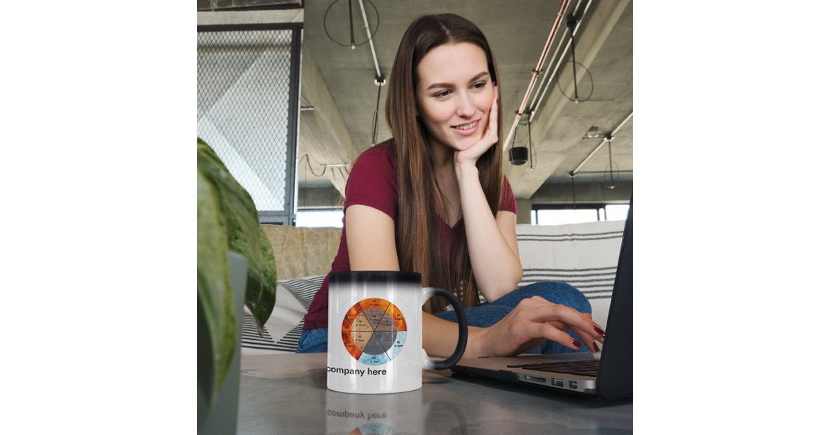 TCM Five Elements Meridian Organ Clock Color Morph Mug | Zazzle