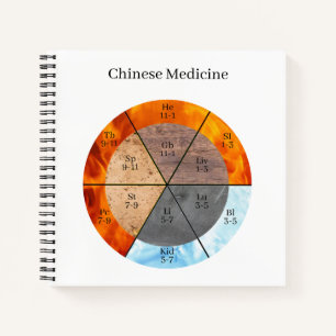 TCM Five Elements Meridian Organ Clock Notebook