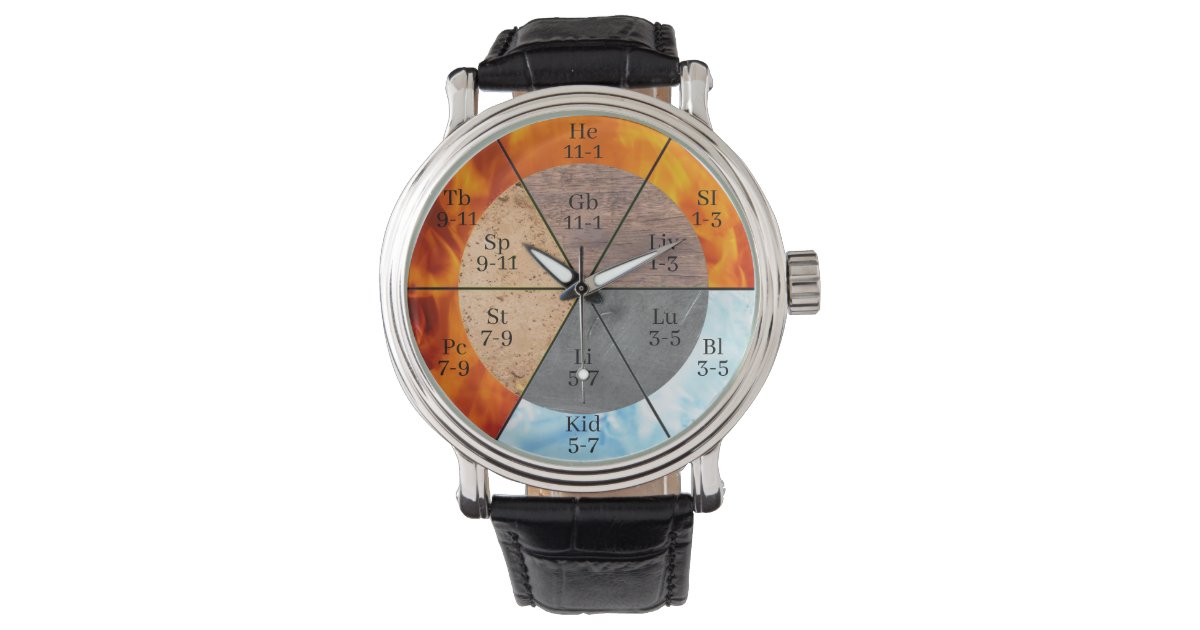 TCM Five Elements Meridian Organ Clock Watch | Zazzle