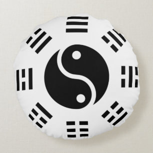 TCM Healing Space Symbolic Balance Round Pillow