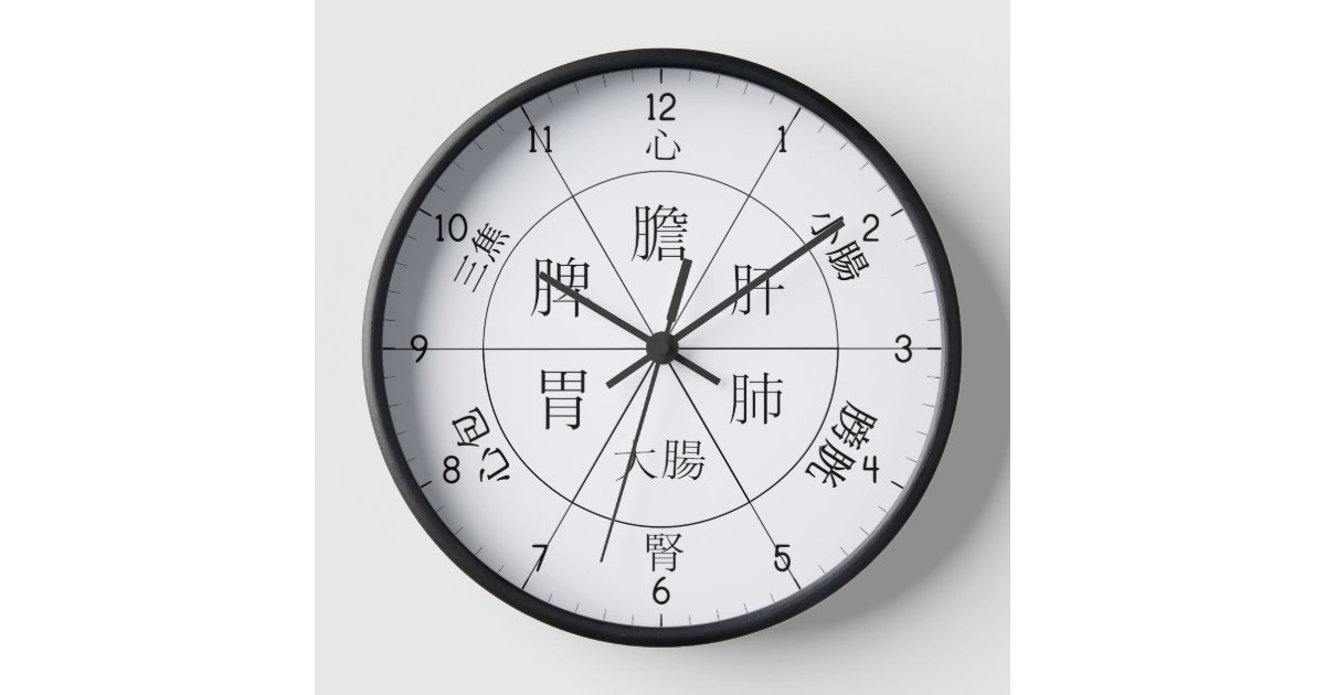 TCM Organ Body Clock in Chinese characters | Zazzle