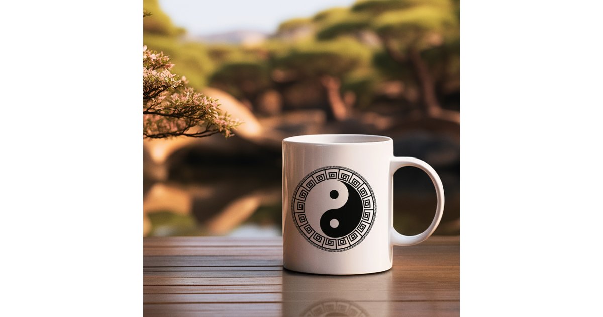 TCM Organ Clock Yin Yang Bagua Two-Tone Coffee Mug | Zazzle