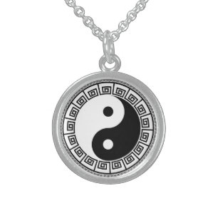 TCM Zen Balance Yin Yang Meander Harmony Sterling Silver Necklace