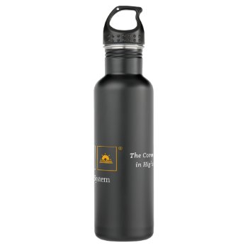 Tcs Black Matte Water Bottle by TCS_Ed_System at Zazzle