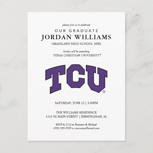 TCU ANNOUNCEMENT POSTCARD