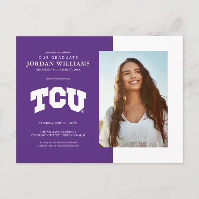 TCU ANNOUNCEMENT POSTCARD (Front)
