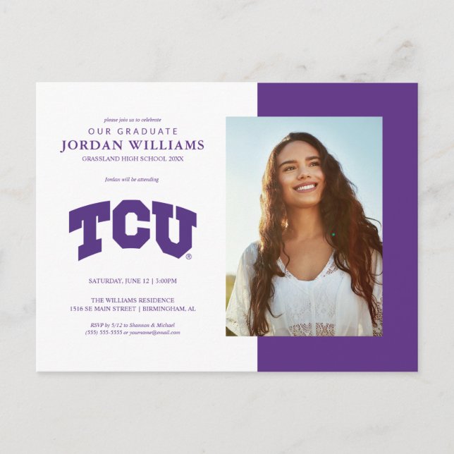 TCU ANNOUNCEMENT POSTCARD (Front)