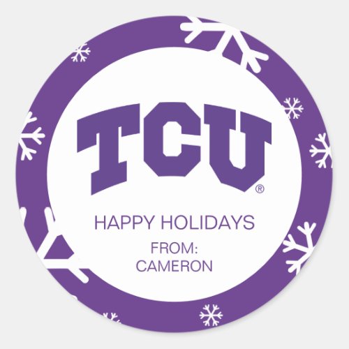 TCU CLASSIC ROUND STICKER