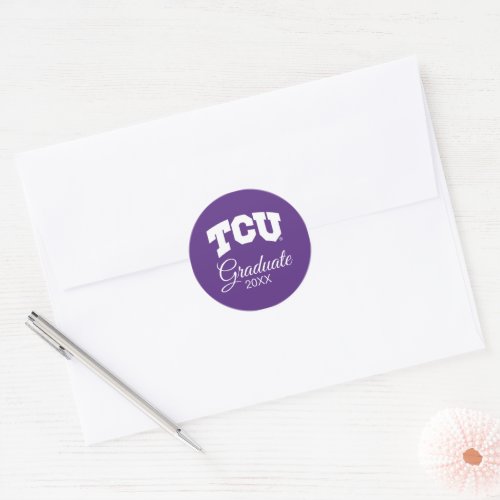 TCU CLASSIC ROUND STICKER