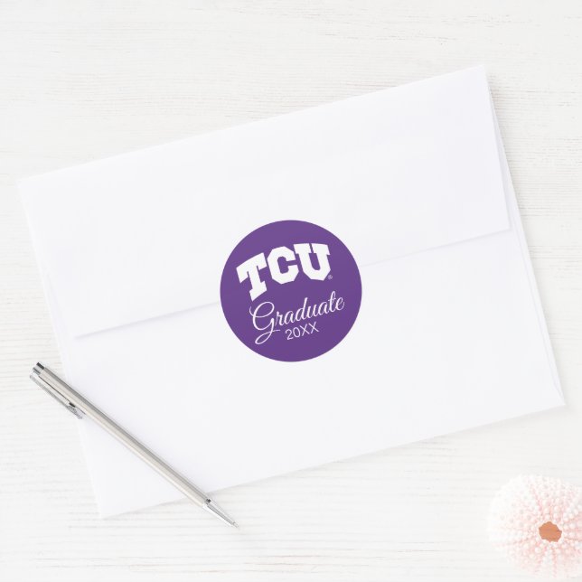 TCU CLASSIC ROUND STICKER (Envelope)