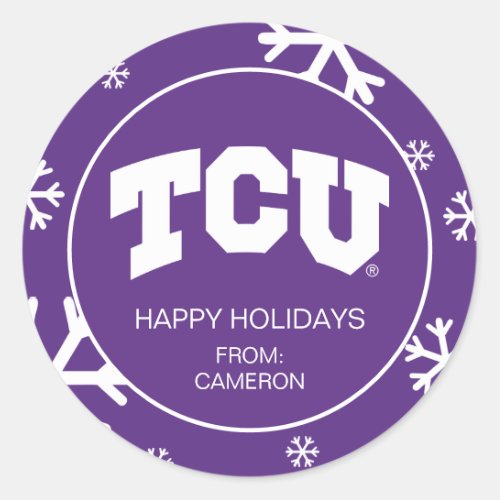 TCU CLASSIC ROUND STICKER