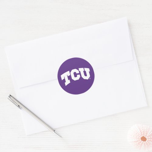 TCU CLASSIC ROUND STICKER