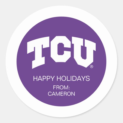 TCU CLASSIC ROUND STICKER