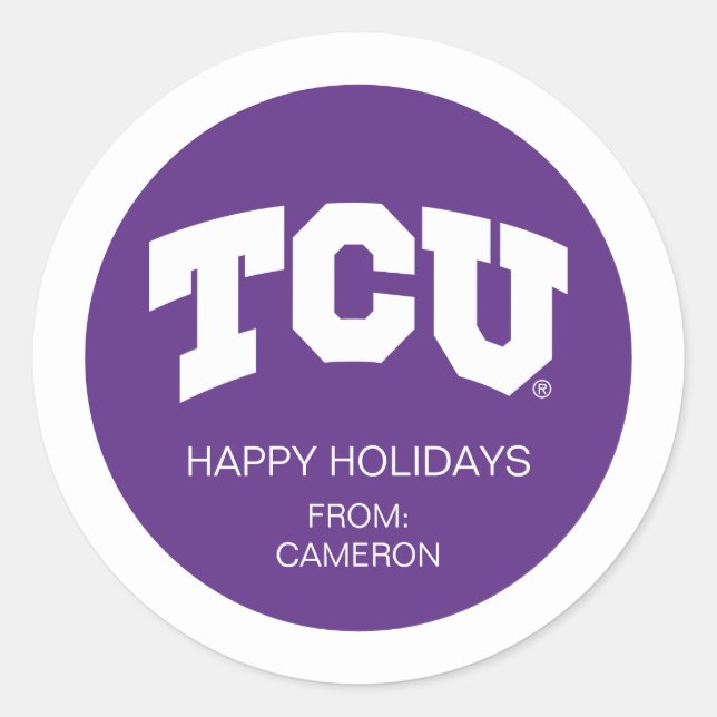 TCU CLASSIC ROUND STICKER (Front)