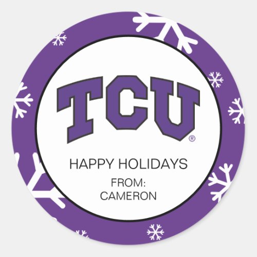 TCU CLASSIC ROUND STICKER