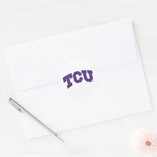 TCU CLASSIC ROUND STICKER