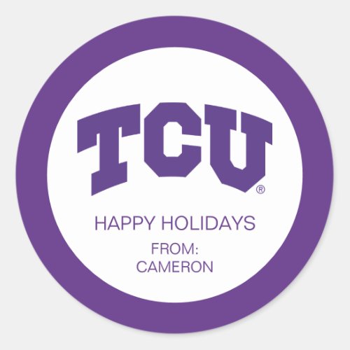 TCU CLASSIC ROUND STICKER