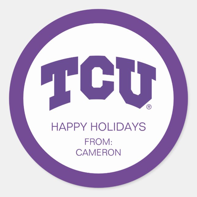 TCU CLASSIC ROUND STICKER (Front)