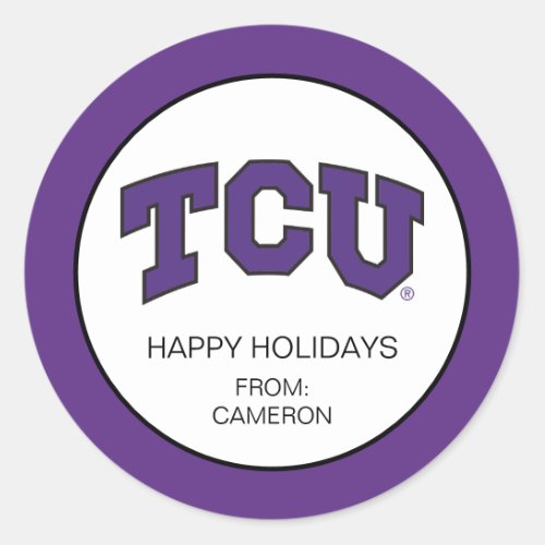 TCU CLASSIC ROUND STICKER