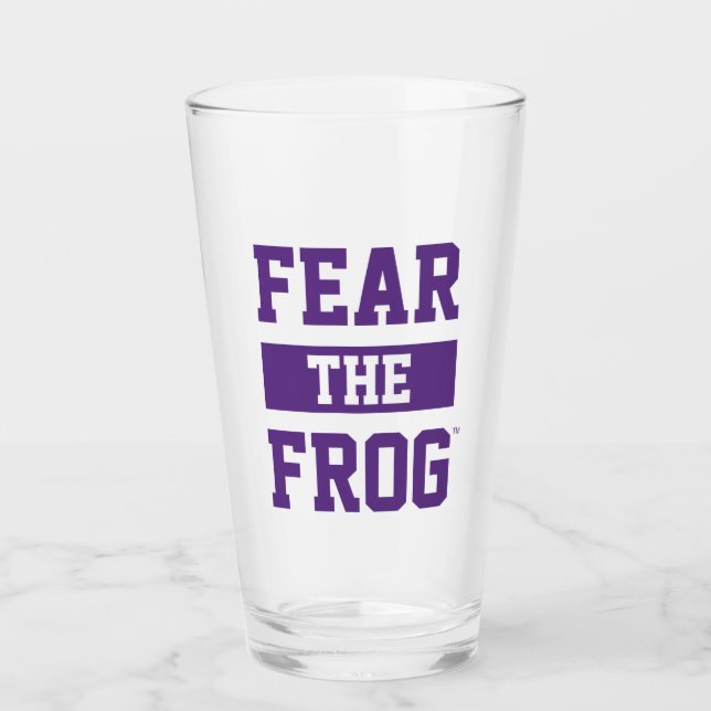 TCU Fear The Frog Glass (Front)