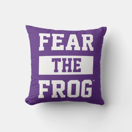 TCU Fear The Frog Throw Pillow