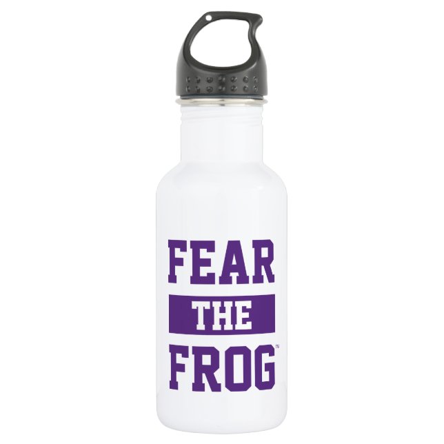 TCU Fear The Frog Water Bottle (Front)