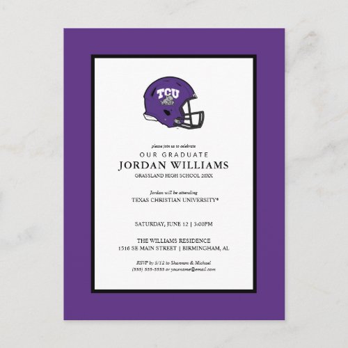 TCU Football Announcement Postcard