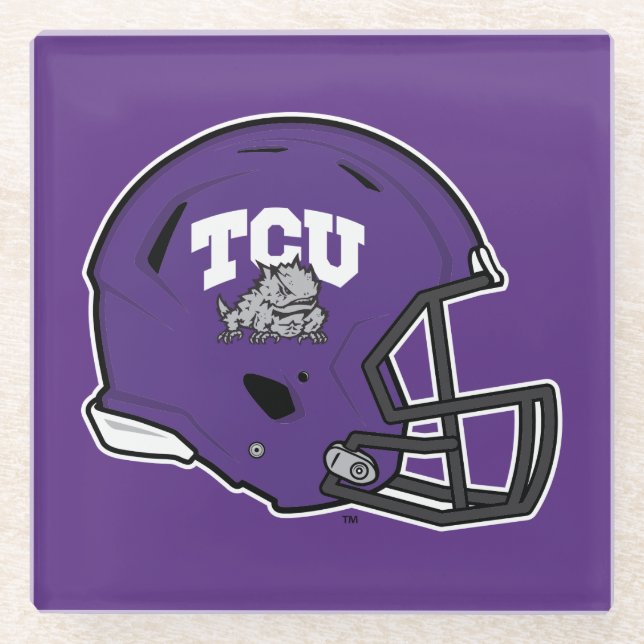 TCU Football Glass Coaster (Front)