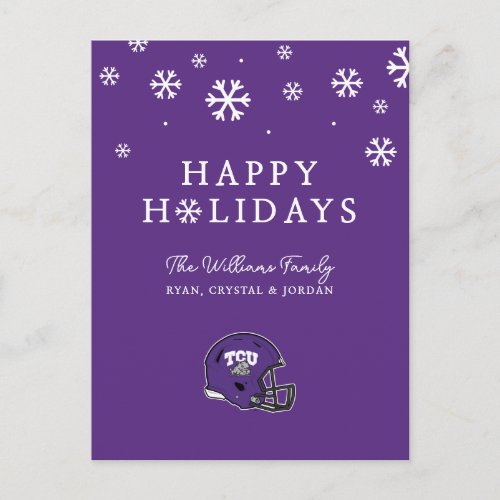 TCU Football Holiday Postcard