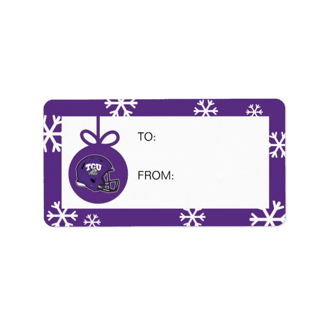 TCU Football Label (Front)