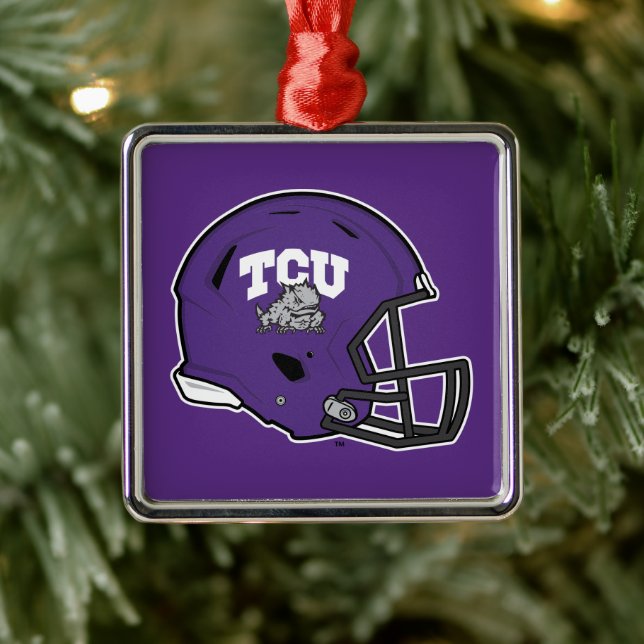 TCU Football Metal Ornament (Tree)