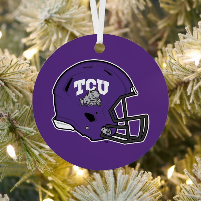 TCU Football Metal Ornament (Insitu)