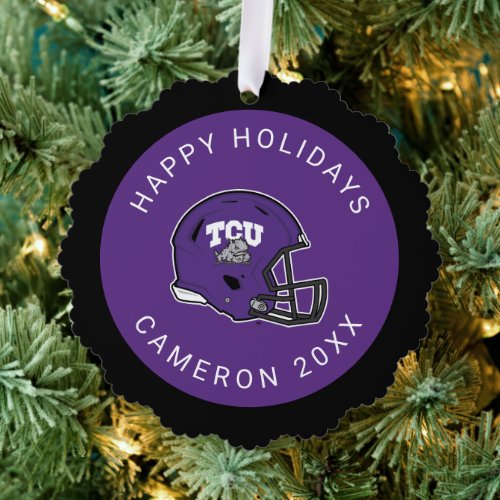 TCU Football Ornament Card