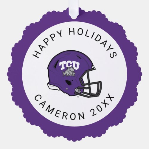 TCU Football Ornament Card