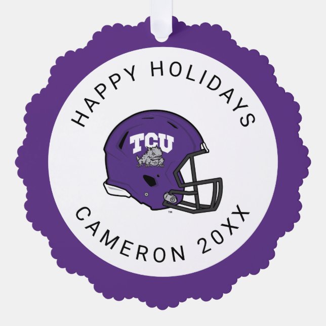 TCU Football Ornament Card (Front)