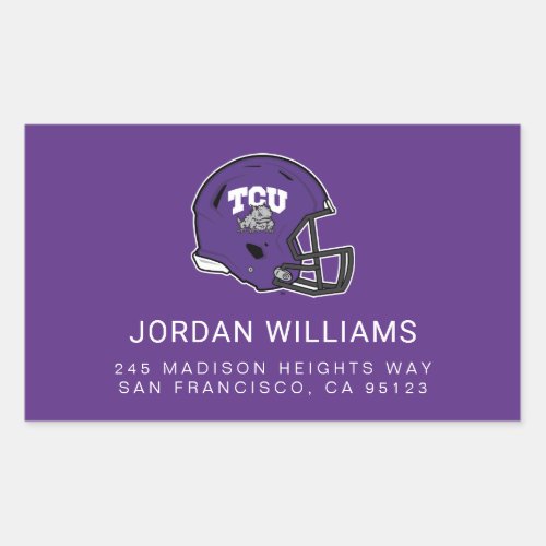 TCU Football Rectangular Sticker