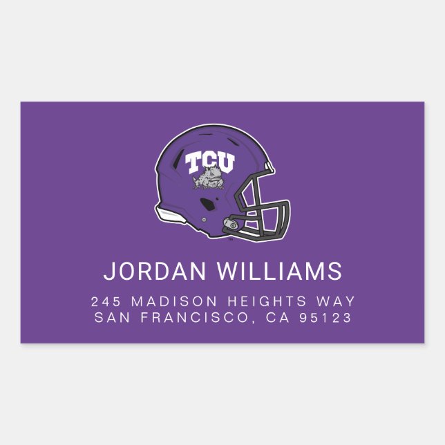 TCU Football Rectangular Sticker (Front)