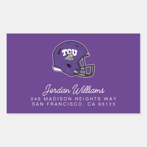 TCU Football Rectangular Sticker