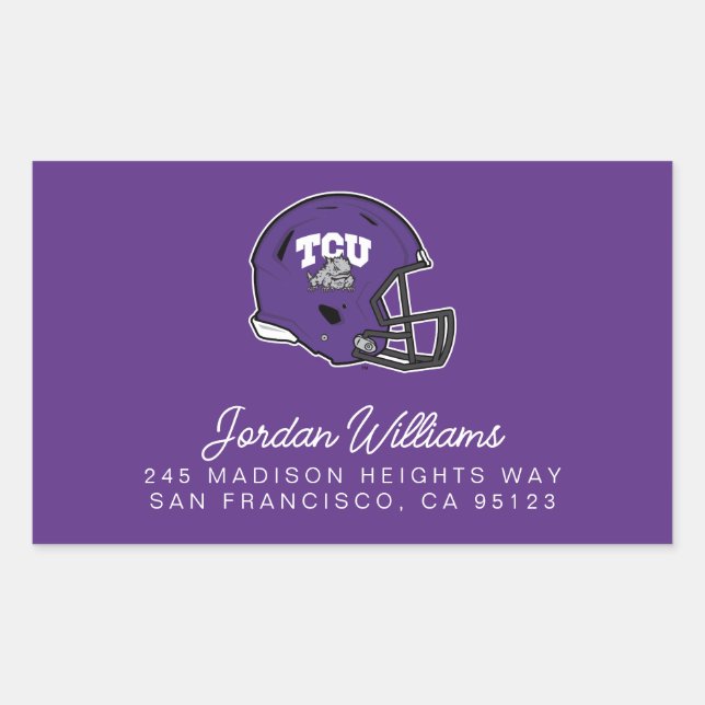 TCU Football Rectangular Sticker (Front)
