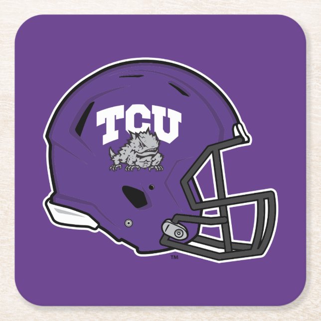 TCU Football Square Paper Coaster (Front)