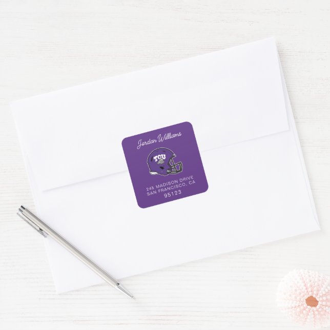 TCU Football Square Sticker (Envelope)