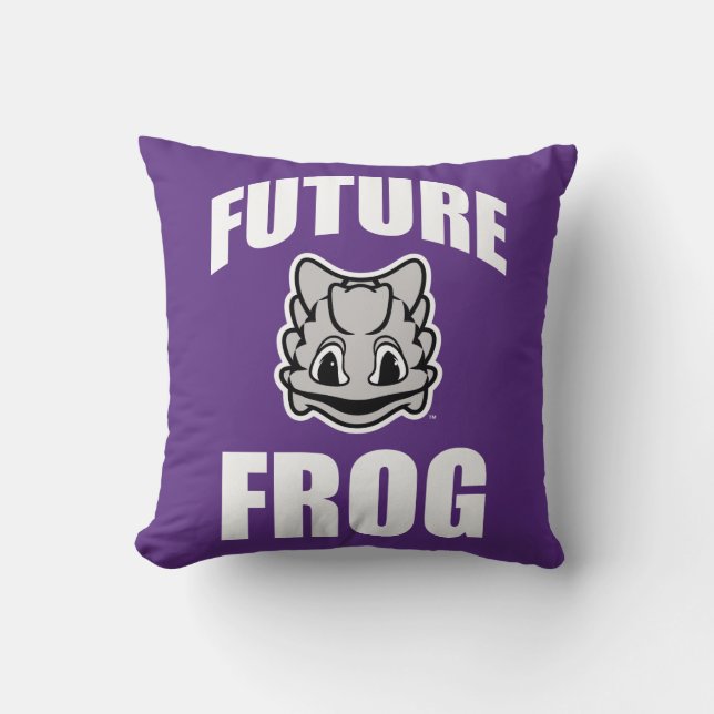 TCU Future Frog Throw Pillow (Front)