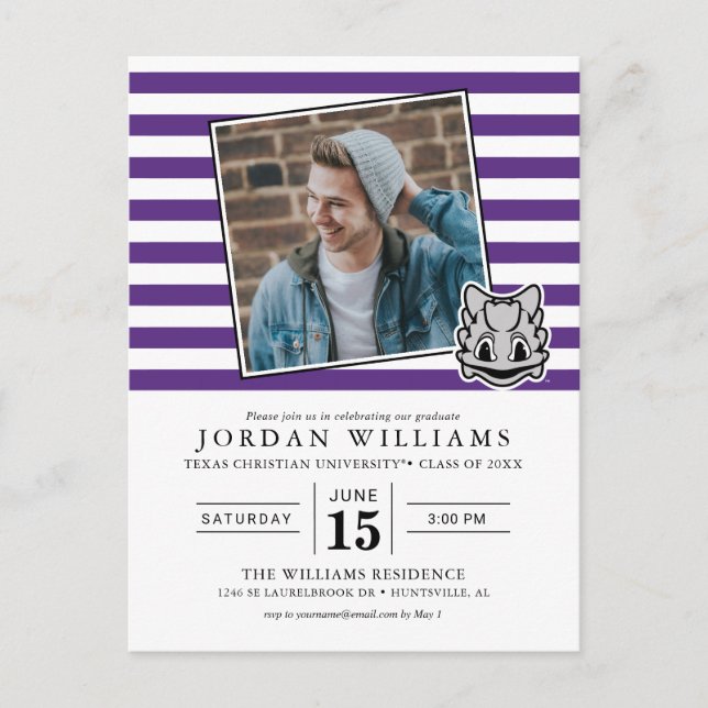 TCU Horned Frogs Announcement Postcard (Front)