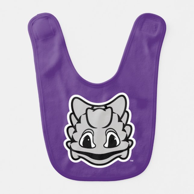 TCU Horned Frogs Baby Bib (Front)