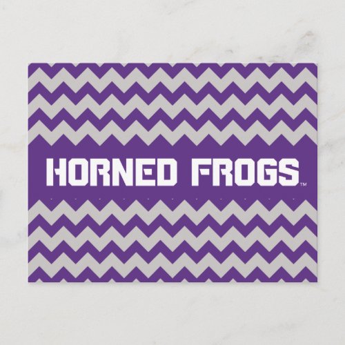 TCU Horned Frogs  Chevron Postcard