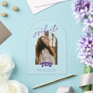 TCU Horned Frogs Graduation Acrylic Invitations