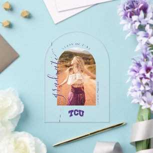 TCU Horned Frogs Graduation Acrylic Invitations