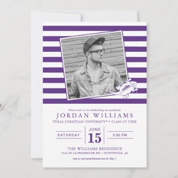 Tcu Horned Frogs Graduation Announcement by tcuhornedfrogs at Zazzle
